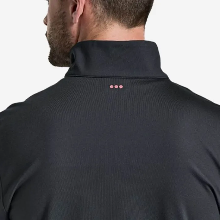 Saucony T-shirt Et Manches Longues Running^Solstice 1/4 Zip Noir