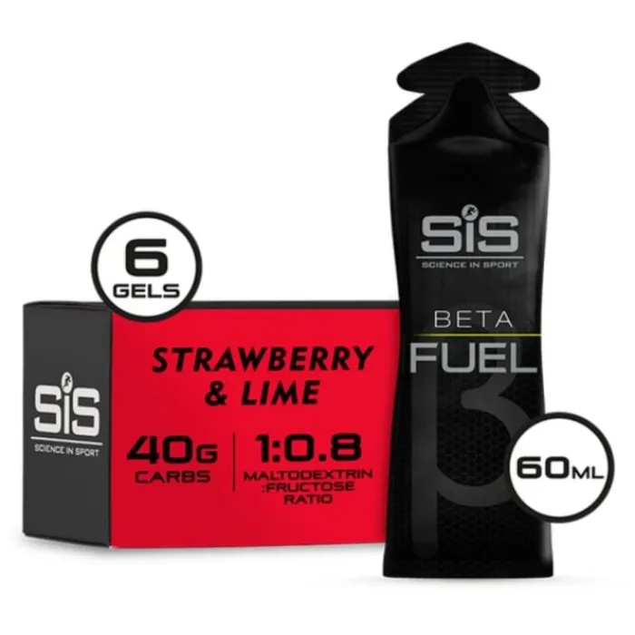 SIS Nutrition Sportive^Beta Fuel Gel 6x60ml. Strawberry/Lime Rouge