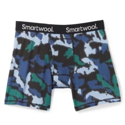 Smartwool Sous Vetement Sport^Merino Print Boxer Breif Boxed Bleu