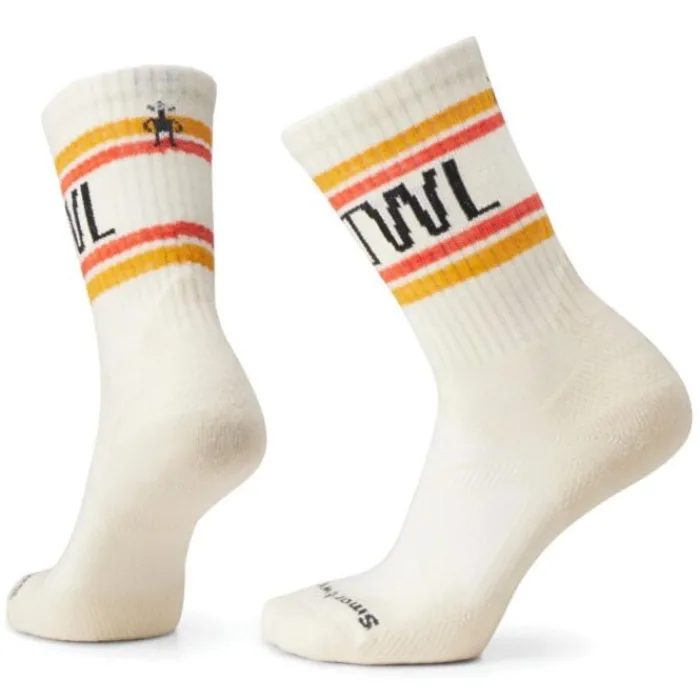 Smartwool Chaussettes|Chaussettes Running^Run Athletic Retro Stripe Crew Socks Blanc