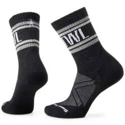 Smartwool Chaussettes|Chaussettes Running^Run Athletic Retro Stripe Crew Socks Noir