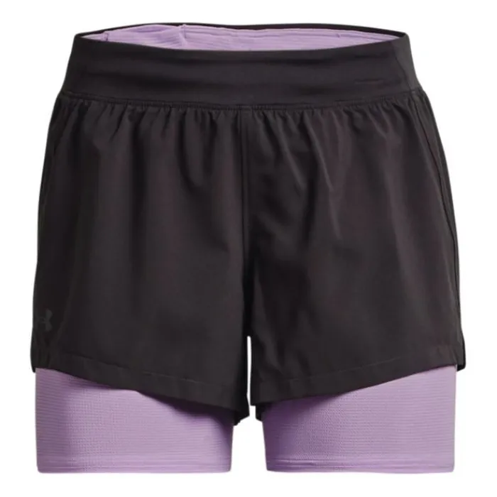 Under Armour Short Running^Iso-Chill Run 2-In-1 Shorts Noir