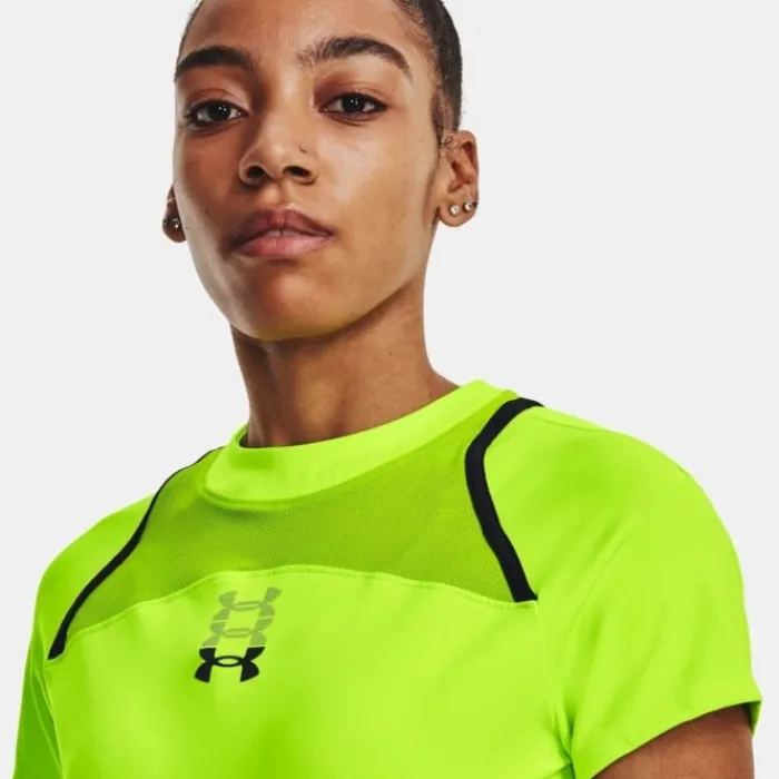 Under Armour T-shirt Et Manches Longues Running^Run Anywhere Crop SS Jaune
