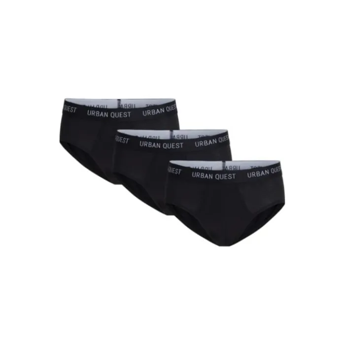 Urban Quest Sous Vetement Sport^Bamboo Brief 3-Pack Noir
