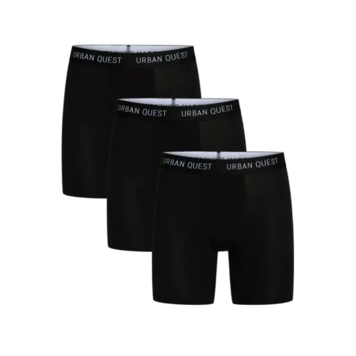Urban Quest Sous Vetement Sport^Bamboo Long Leg Tights 3-Pack Noir