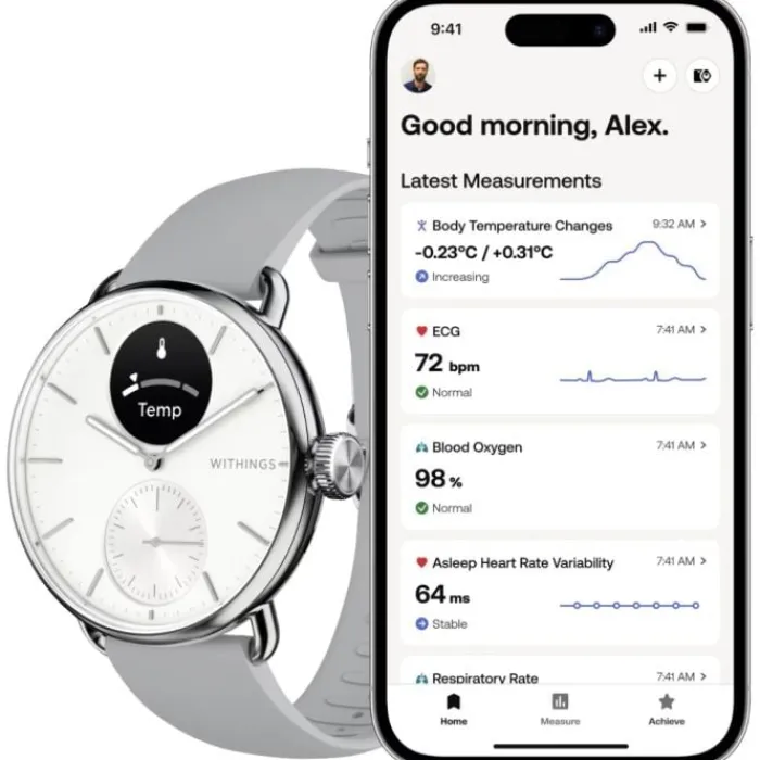 Withings Montres Course À Pied^Scanwatch 2 38mm Blanc