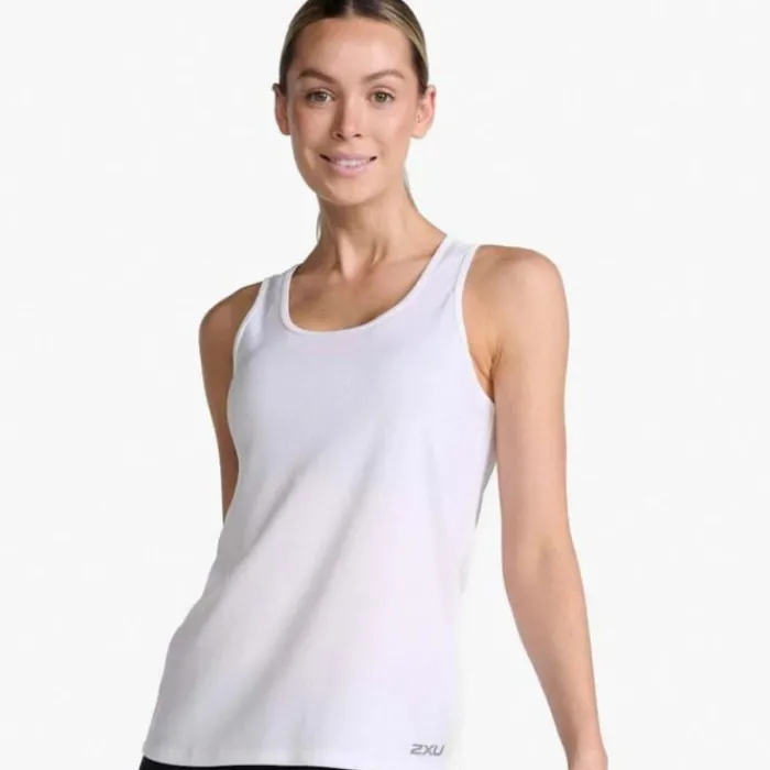 2XU T-shirt Et Manches Longues Running^Aero Singlet Blanc