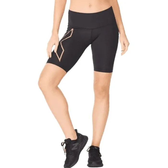 2XU Short Running^Light Speed Mid-Rise Comp. Shorts Noir