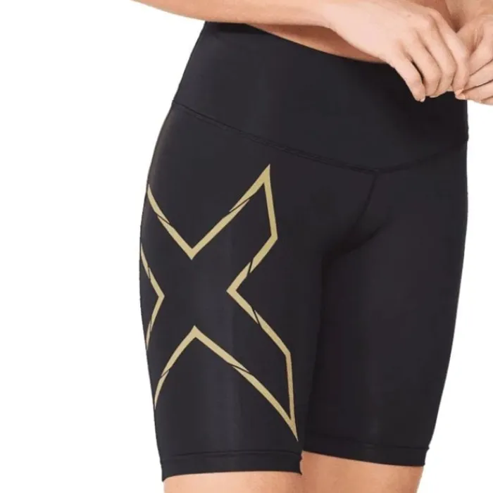 2XU Short Running^Light Speed Mid-Rise Comp. Shorts Noir