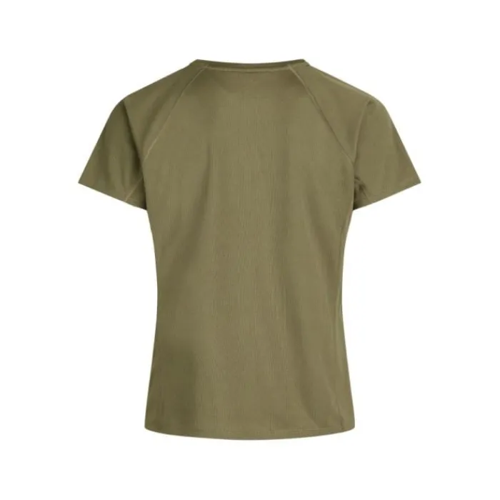 Zebdia T-shirt Et Manches Longues Running^Chest Print Sports SS Tee Vert