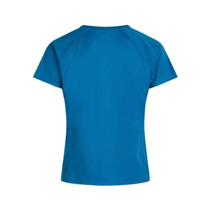 Zebdia T-shirt Et Manches Longues Running^Chest Print Sports SS Tee Bleu