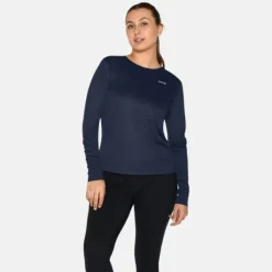 Zebdia T-shirt Et Manches Longues Running^Sports LS Tee Bleu
