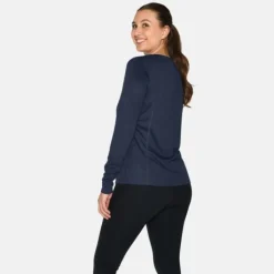 Zebdia T-shirt Et Manches Longues Running^Sports LS Tee Bleu