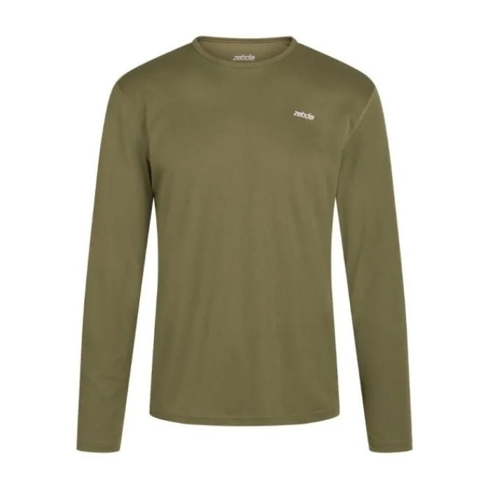 Zebdia T-shirt Et Manches Longues Running^Sports LS Tee Vert