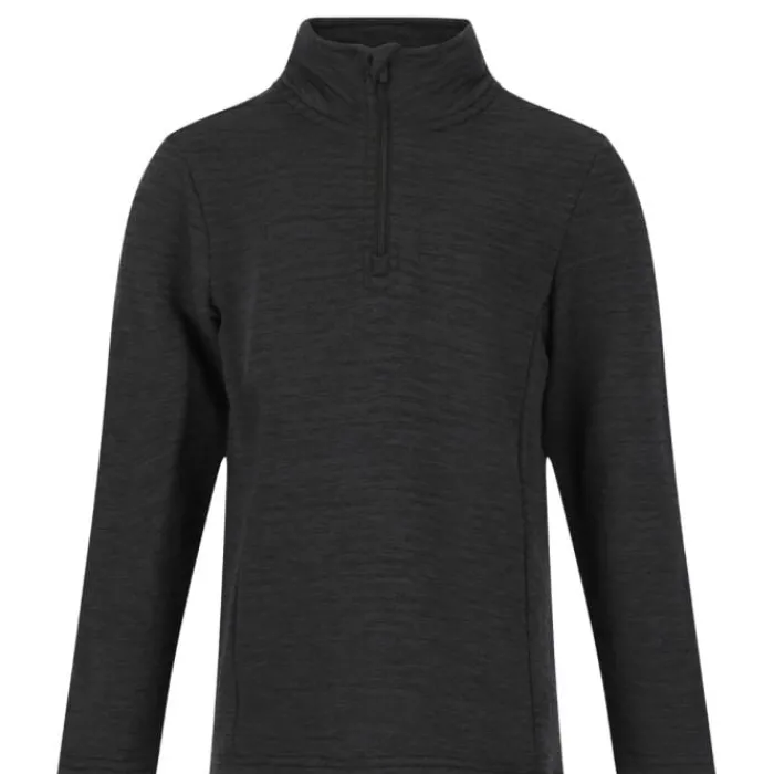 Zigzag T-shirt Et Manches Longues Running^Pineapple Melange Half Zip Waffle Midlayer Noir