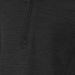 Zigzag T-shirt Et Manches Longues Running^Pineapple Melange Half Zip Waffle Midlayer Noir
